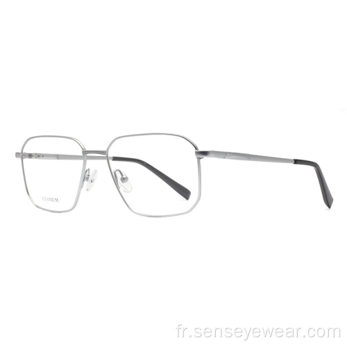 Brand Designer Titanium Optical Cadre Lunes pour hommes